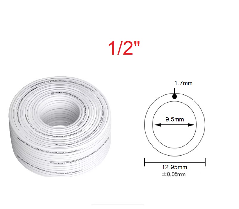 картинка Пластиковая трубка PIPE 1/2"(12.7мм, белый)