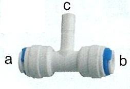 картинка Фитинг тройник QT-05A 1/4"трубка(f) x1/4"трубка(m) x 1/4"трубка(f) комплект 25 шт.