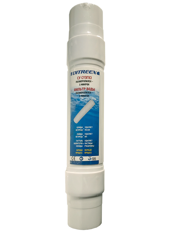 картинка Картридж №1 полипропиленовый QF-PP 1/4"трубка (m) х 1/4"трубка (m) 5mic